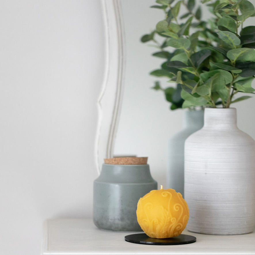 Rustic Fern Globe Candle