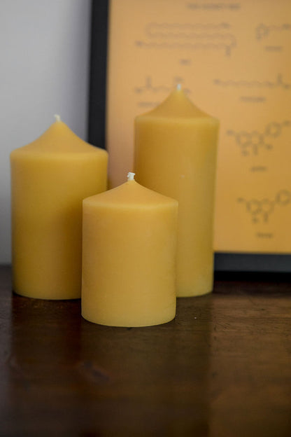 Bell Top Three Inch Pillar Candle