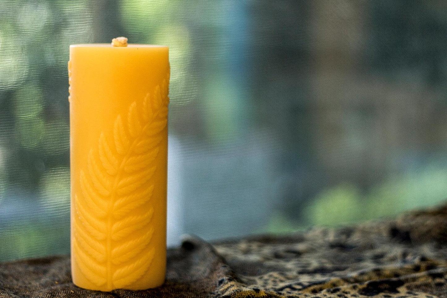 Simple Fern Pillar Candle